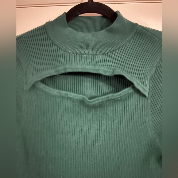 Derek Heart Teal Long Sleeve Dress - Picture 3 of 5